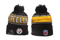 Pittsburgh Steelers Pom Pom Cuffed Knit Beanie