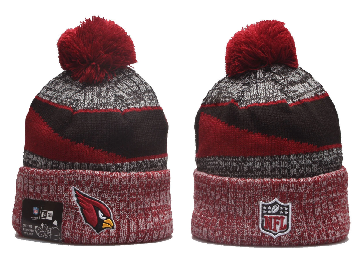 Arizona Cardinals Pom Pom Cuffed Knit Beanie