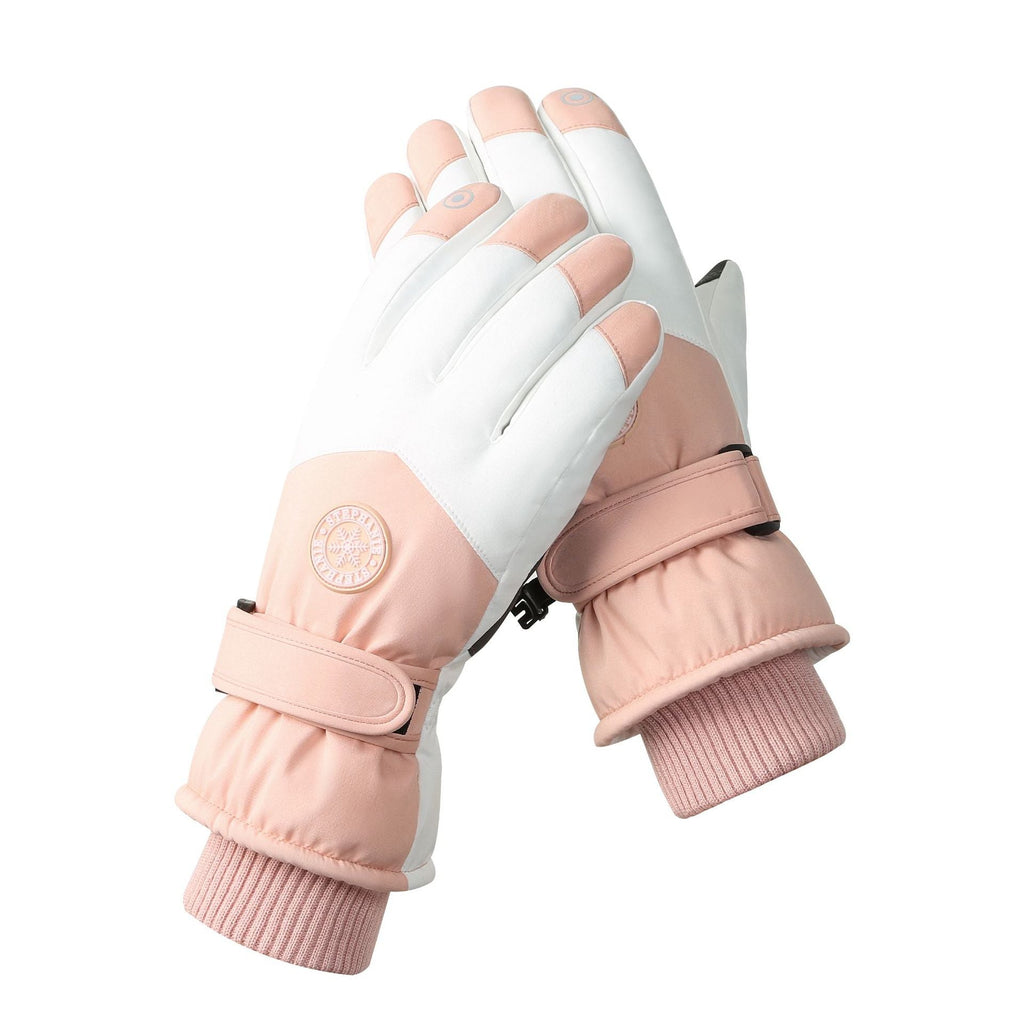 Winter New Ski Gloves Men Men Outdoor Cycling Touchscreen Warm Fleece Padded Gloves Waterproof Non-slip