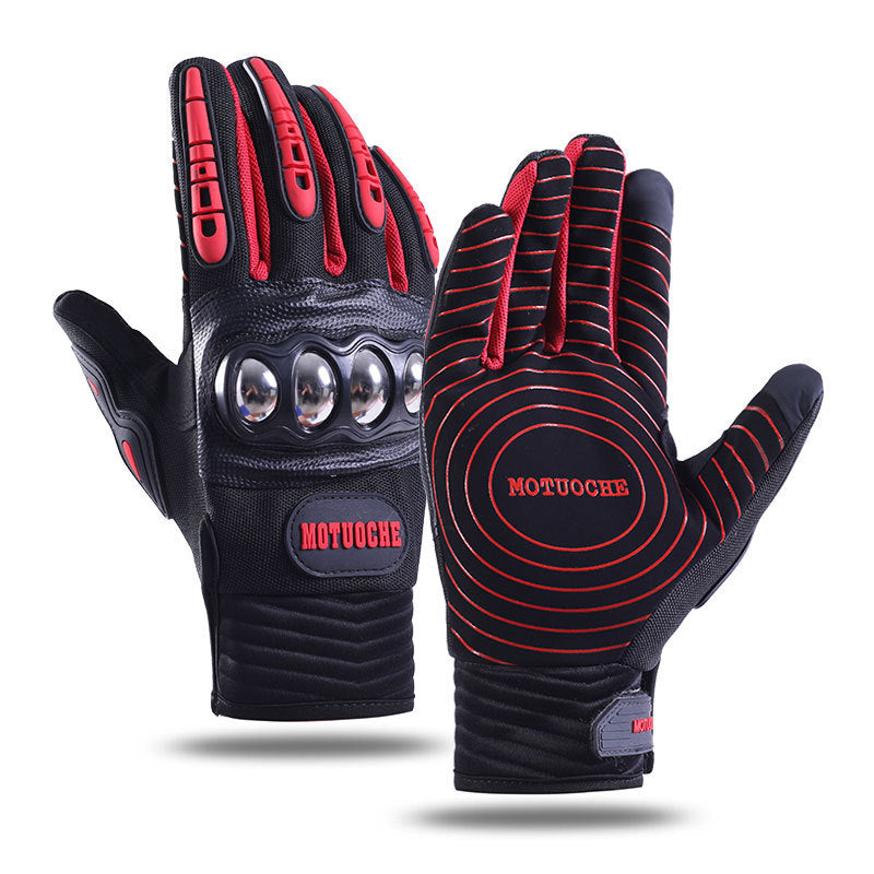 Cycling Gloves Men's Outdoor Cross Country Touch Screen Four Seasons Handguard Anti-slip Shock Absorbing Case Motorcycle Sport Gloves