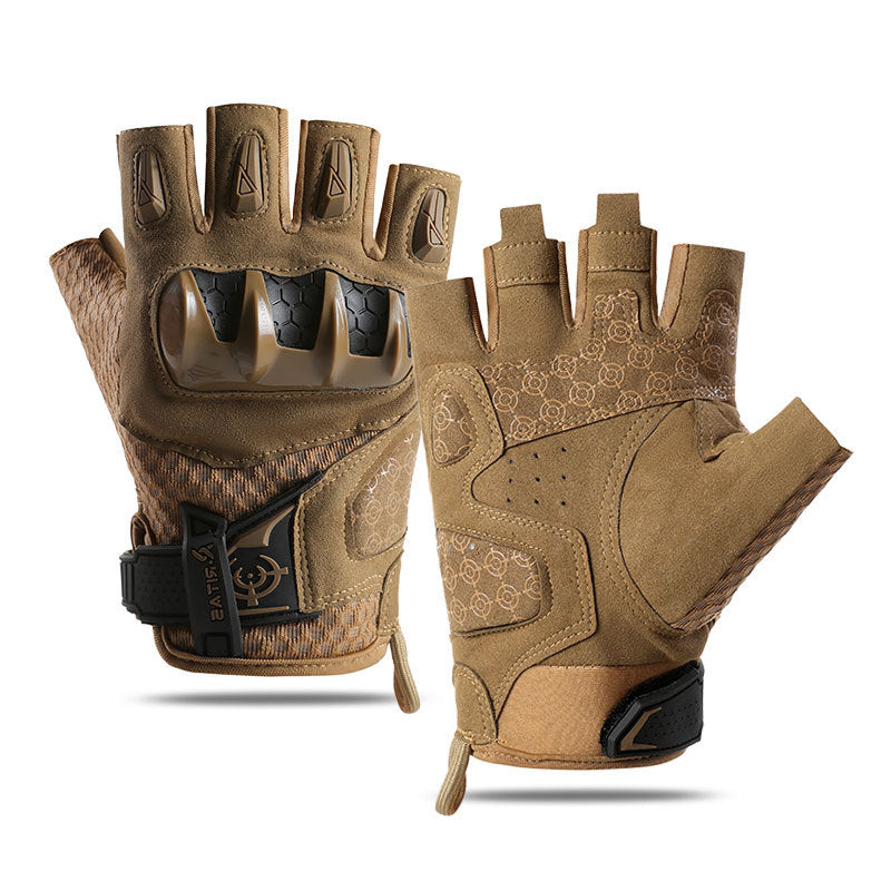 Combat Cycling Gloves Protective Slip Resistant Cut Resistant Equipment Training Skateboarding Tactical Gloves Unisex Half Finger Gloves