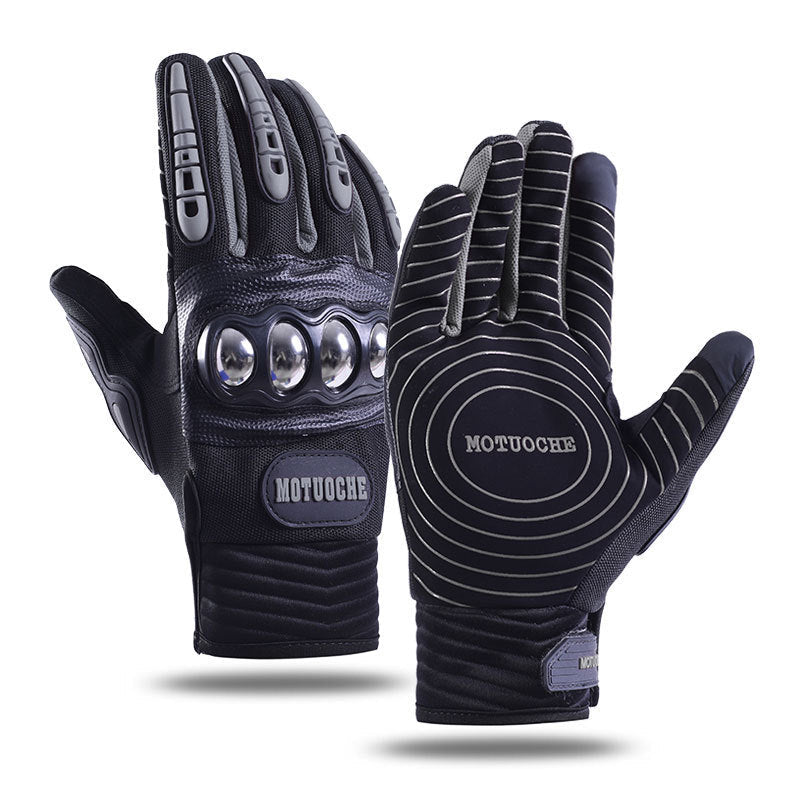 Cycling Gloves Men's Outdoor Cross Country Touch Screen Four Seasons Handguard Anti-slip Shock Absorbing Case Motorcycle Sport Gloves