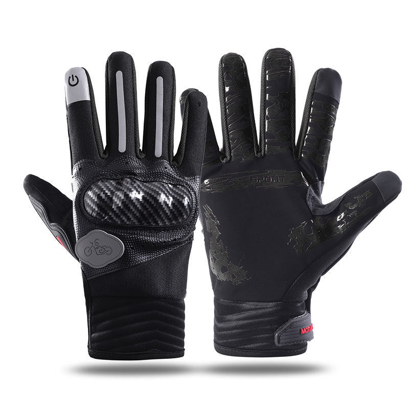 Cycling Gloves Men's Outdoor Cross Country Touch Screen Four Seasons Handguard Anti-slip Shock Absorbing Case Motorcycle Sport Gloves
