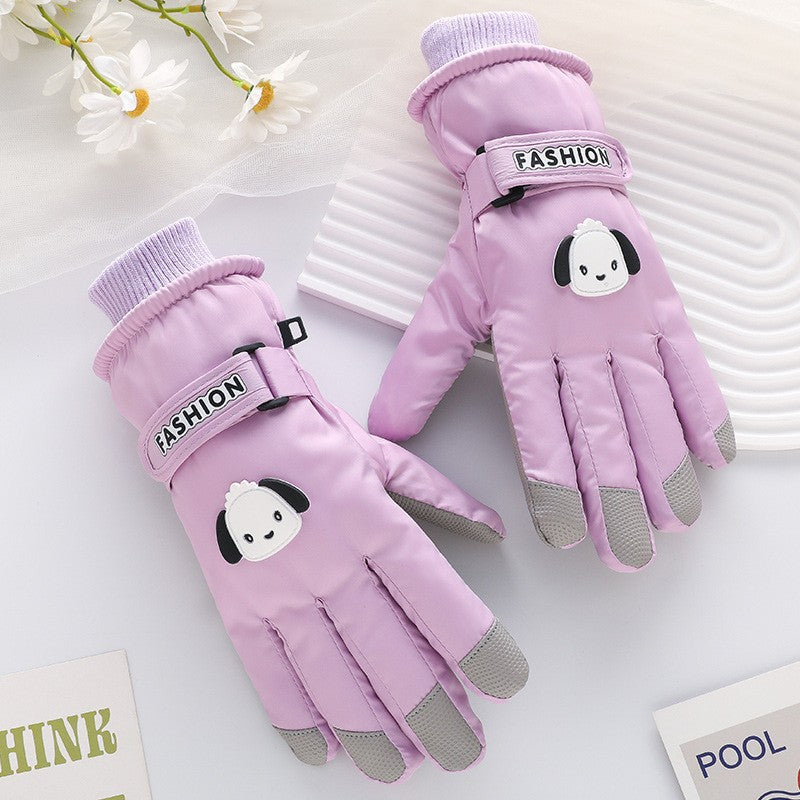 Ski Gloves Winter Unisex Outdoor Cycling Windproof Coldproof Fleece Thickened Warm Gloves Anti-slip Touchscreen Gloves