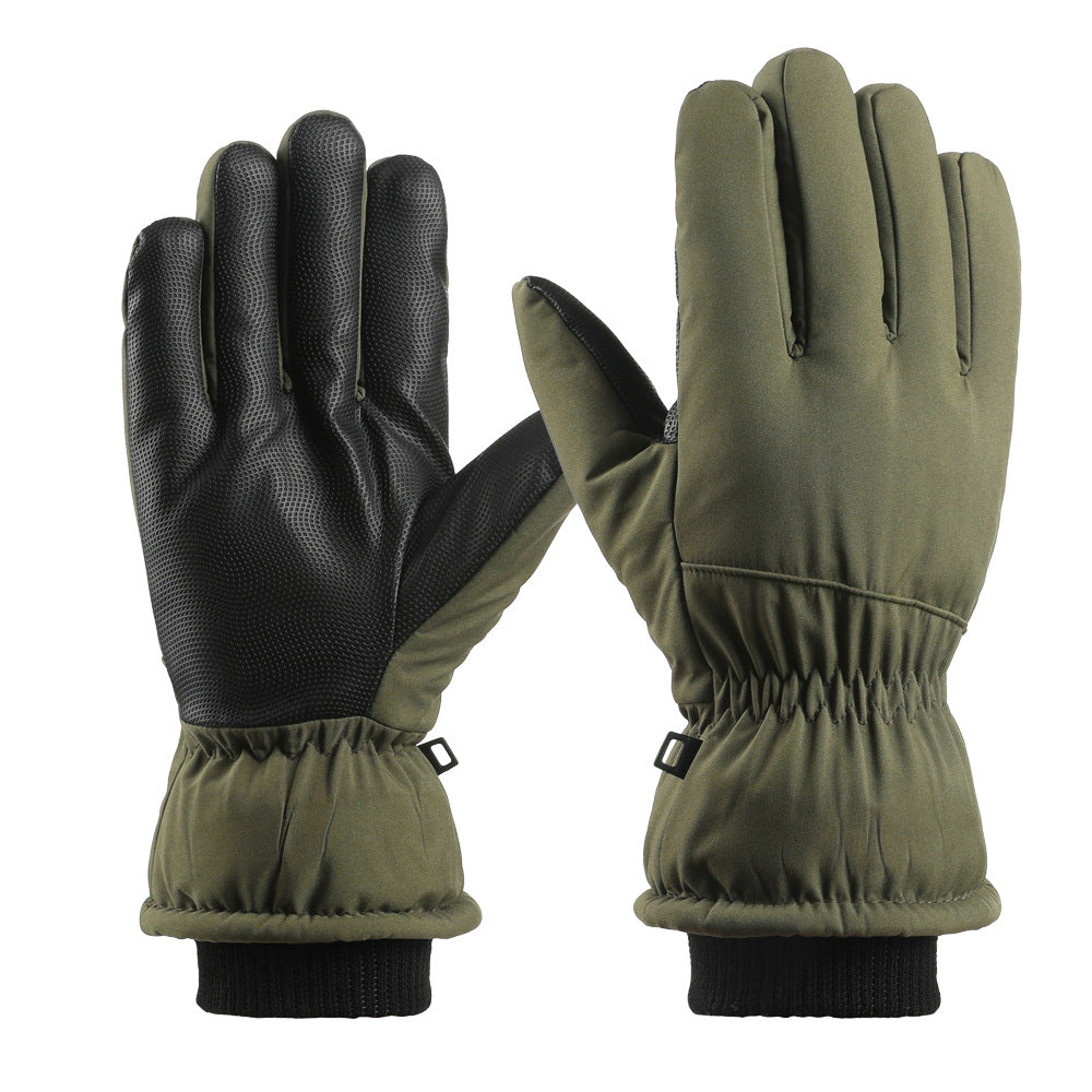 Ski Gloves Winter Unisex Outdoor Cycling Windproof Coldproof Fleece Thickened Warm Gloves Anti-slip Touchscreen Gloves