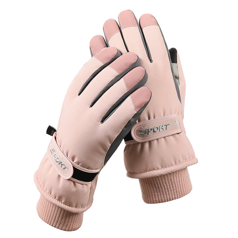 Winter New Ski Gloves Men Men Outdoor Cycling Touchscreen Warm Fleece Padded Gloves Waterproof Non-slip