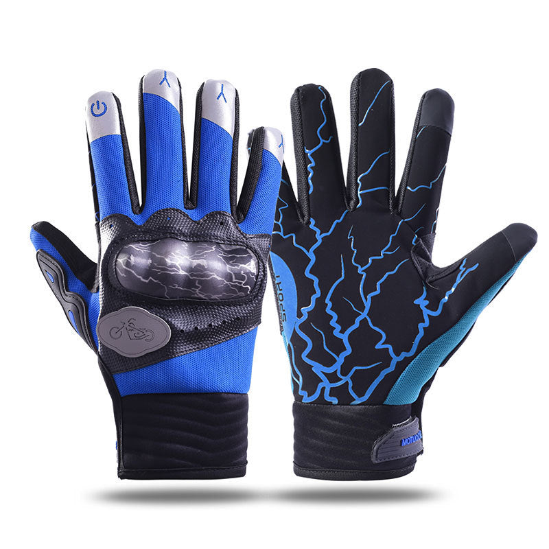 Cycling Gloves Men's Outdoor Cross Country Touch Screen Four Seasons Handguard Anti-slip Shock Absorbing Case Motorcycle Sport Gloves