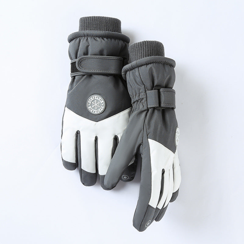 Winter New Ski Gloves Men Men Outdoor Cycling Touchscreen Warm Fleece Padded Gloves Waterproof Non-slip