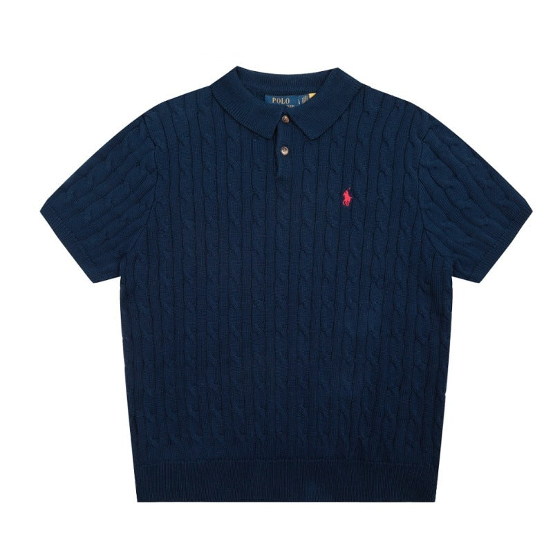 LFC9  New high-quality men's and women's spring and autumn polo shirts, short sleeved sweaters, sweaters, base sweaters, clothing